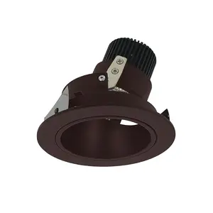 Nora NIO-4RD27QBZ 4 inch Iolite LED Round Adjustable Deep Reflector, 10-Degree Optic, 850lm / 12W, 2700K, Bronze Reflector / Bronze Flange