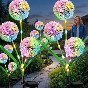 Solar Hydrangea Garden Lights Outdoor, Color Changing Solar Flower Lights Waterproof Decorative Lights for Yard Lawn Pathway Patio Garden Decor, Solar Landscape Lights, Solar Powered Lighting