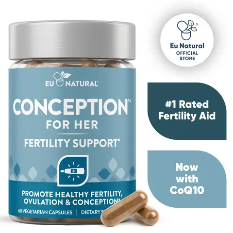 Eu Natural Conception for Her Fertility Supplements for Women – Aids Ovulation, Hormonal Balance, & Regular Cycles – Prenatal Vitamin Support with Myo-Inositol, L-MethylFolate, Vitamin D, Vitex, CoQ10