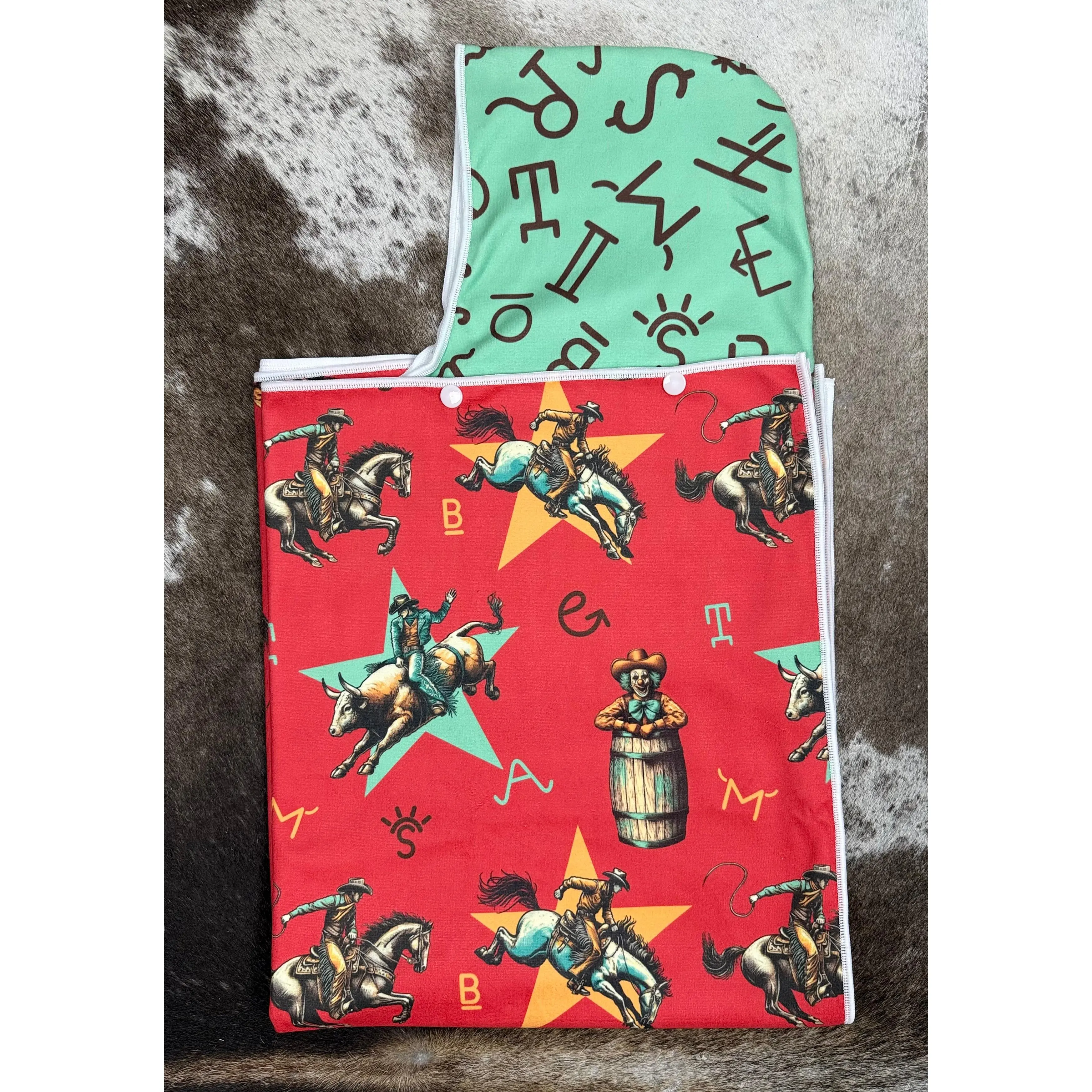Rodeo Clown Western Hooded Towel