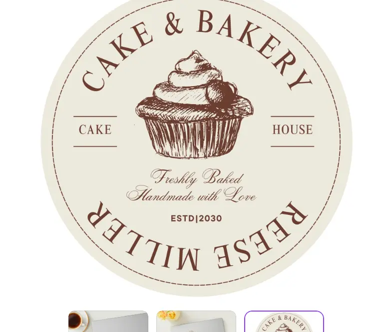 Modern Cake and Bakery Shop Circle Sticker 1inch stickers