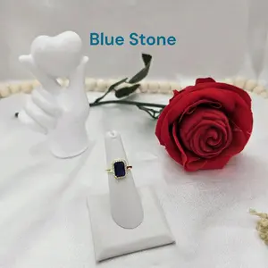 Valdiviajewery #1981 14k Gold Plated Ring High Quality ( blue stone)