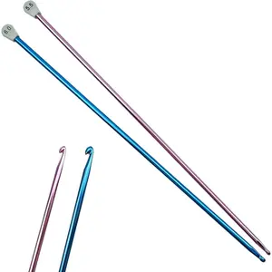 2 count Tunisian Crochet Hook 5.5mm 6mm,Extra Long Crochet Hook 13.8in Afghan Crochet   Tunisian Crochet for Beginner,Crocheting&Knitting Lovers