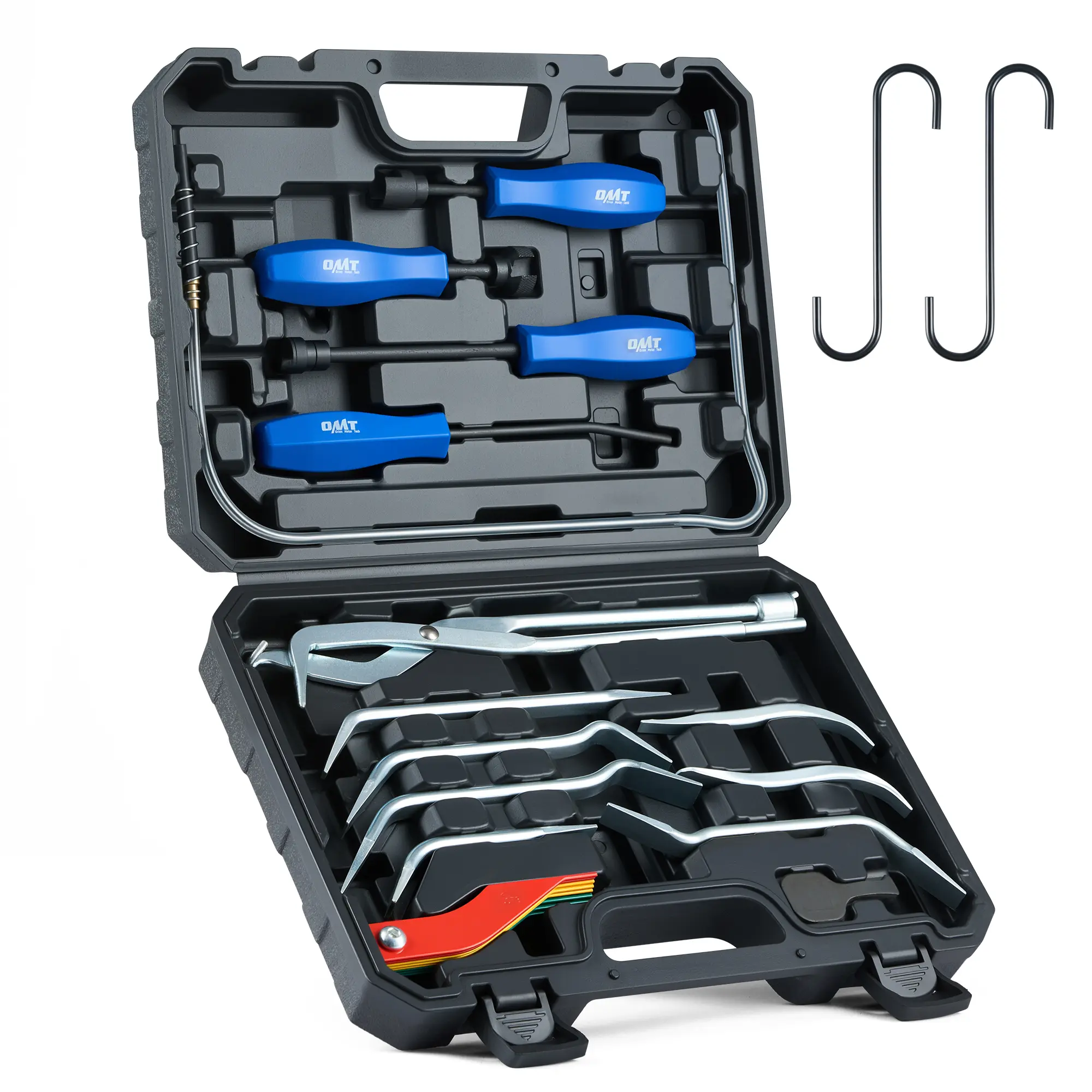 【SpotlightDay】Orion Motor Tech 17pc Drum Brake Tool Kit, Brake Drum Tool Kit with Brake Spring Compressors Brake Spring Pliers Drum Brake Adjustment Tool Brake Spring Remover and Installer Brake Lining Gauge