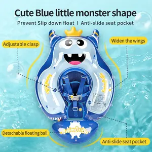 Swimbobo Inflatable Baby Swim Ring, Monster Shape Float Toy, Summer Swimming Party Gift, Kids Water Play Equipment