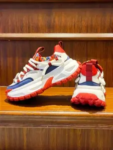 Korean Style Sporty Dad Shoes (39-44), Breathable Textile Upper, Lightweight Comfort, Anti-Slip Rubber Sole, All Season Wear, Casual Sporty Sneakers