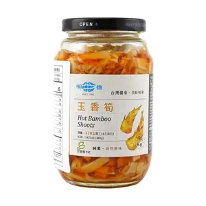 MINGTEN Taiwanese Bamboo Shoots 410g | Ready-to-Eat Vegan Pickled Vegetables | No Preservatives, No MSG