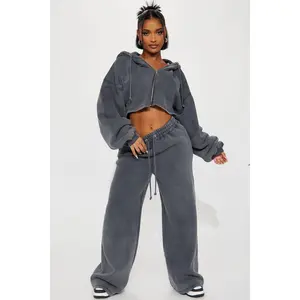 On The Go Fleece Pant Set - Charcoal On The Go Fleece Pant Set - Charcoal
