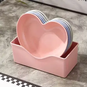 5/10/20pc Thick Plastic Fruit Plate Set, Heart Shape Dessert Tray, Party Plates, Easy Clean, Perfect for Parties, Weddings, Family Gatherings, Picnics