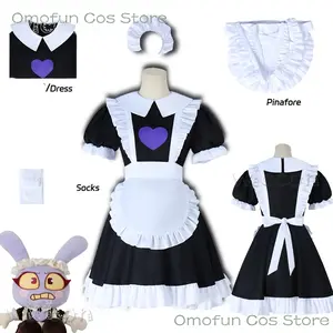 Anime Cartoon Cosplay Cartoon Amazing Costume Digital Jax Circus Cosplay Doujin Maid Dress Adult Halloween Party Expo Clothing