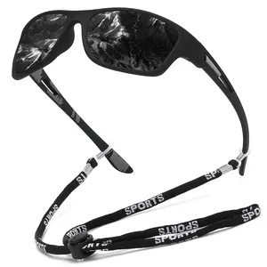 Unisex Polarized Sports Outdoor Sunglasses, UV400 Lightweight Resin Lenses, Multicolor Frame Windproof Sports Eyewear for Fishing, Driving, PC Material, 0.039kg, 21x13x8cm
