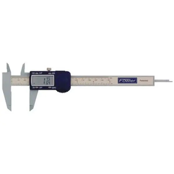 Fowler Electronic Caliper: 0 to 6", 0.0005" Resolution 0.0080" Accuracy, Polycarbonate Caliper, 1.56" Jaw Length, Polycarbonate Jaws 54-101-175-0