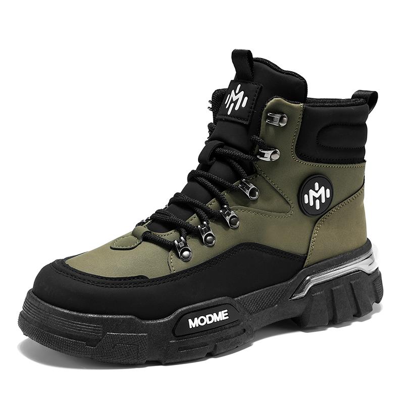MODME Men’s Waterproof High-Top Hiking Boots, Non-Slip Outdoor Work Shoes, Durable Trail Sneakers for Trekking & Camping