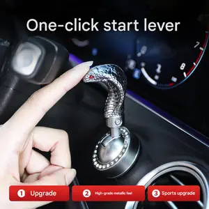 Multifunctional Car One-Button Start Decorative Lever, Snake Head Decoration Protection, Original Car Key Cover, Touchless Ignition Accessory, Car Accessories