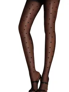 Women's 2 Pairs Diamond Stockings, Polka Dot Patterned Fishnet Socks, Fashionable Office Wear for Spring & Fall