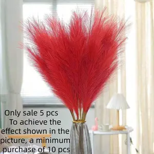 5pcs Pampas Artificial Reed Decor, Natural Elegant Simulated Texture, Window Display Wedding Party Decoration, Cafe Living Room Bedroom Flower Arrangement
