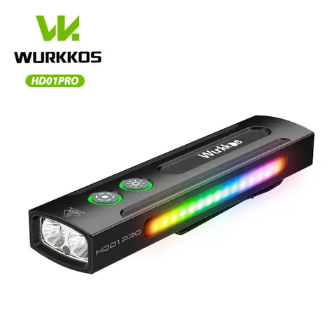 Wurkkos HD01 PRO Rechargeable Lithium-Ion Battery Flat EDC Handheld Flashlight - High Lumens Flashlight, 1200 LM, Green Beam, UV Light, Side Color-Changing RGB Lights, Temperature Control, IP65, Abrasive Resistant Portable Solution for Camping, Hiking
