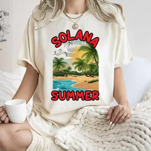 Solana Summer Shirt, Retro Solana T-shirt, Vintage Solana Beach Graphic Tee, California Vacation Gift, Beach Bum TShirt, 2024 Vacation Trip