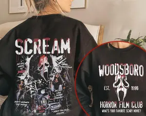 90s Halloween Scream swweatshirt , Vintage Ghostface Sweatshirt, Horror Film Club Shirt, Halloween Character Shirt