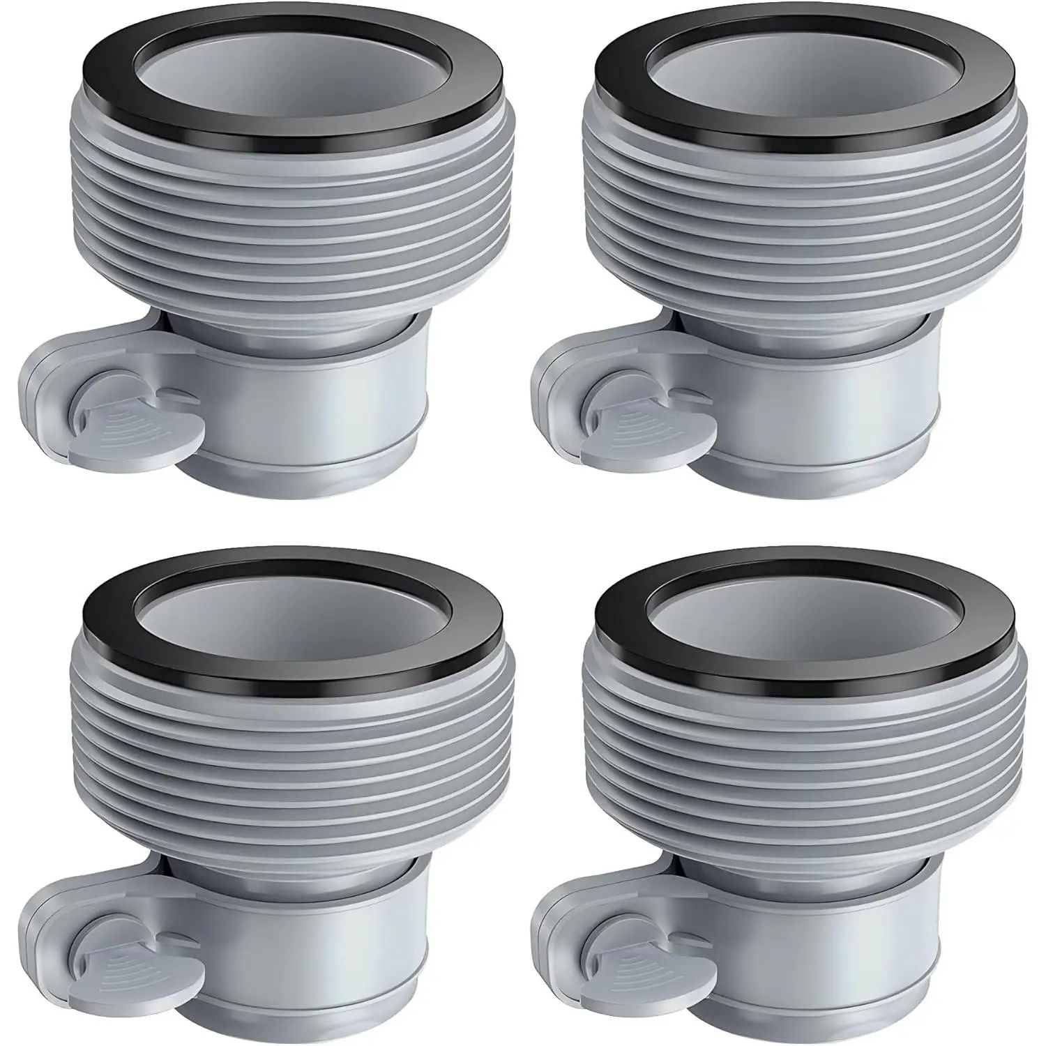 4 Pack Pool Hose Adapter Type B Hose Adapters Pool Hose Connector B Kit Hose Conversion Connector for Intex Filter Pumps 1.5 Inch Hoses Saltwater System Above Ground Swimming Pool Accessories