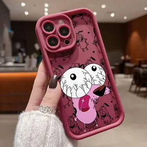 C0urage the C0wardly Dog Phone Case For iPhone 17 Pro Max 16 15 14 13 12 11 X Plus Air Mini For Samsung S21 S22 S23 S24 S25|Shockproof Anti Drop Protective Durable TPU Cover