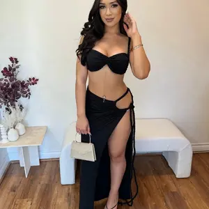 Bianca Maxi Skirt Set (Black)