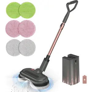 Cordless Electric Mop, Electric Mops for Floor Cleaning, Spin Mop with LED Headlight, Water , Cordless Mop Up to 60 mins Detachable , Floor  for Hardwood Floors