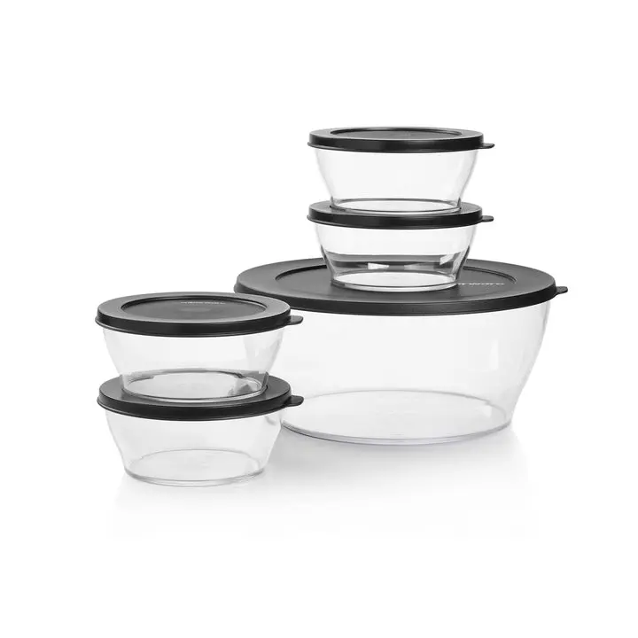 Clearly Elegant Serving Bowls Inspired by the beauty of glass, Clear Bowls present your food in an elegant style. No one would imagine it’s virtually unbreakable!