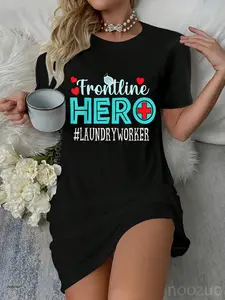 Laundry Worker Frontline Hero Essential Workers Women Casual Dress
