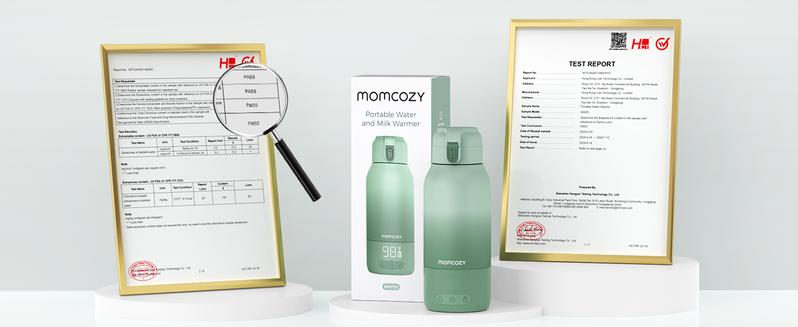 Momcozy Portable Milk Warmer for Travel – Dual Heating Modes for Breast Milk & Water, Portable Bottle Warmer with Fast Heating & Long Battery Life, 17 Ounces Large Capacity to Meet Your All-Day Needs