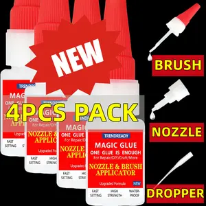 Heavy-Duty Super Glue with Smart Dual Application System Stronger Than Welding | Perfect for Crafts, Repairs & DIY, Clear Craft Glue, Wood Glue, Nail Glue