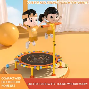KINETRA 40-Inch Foldable Mini Trampoline for Kids & Adults – Quiet, Sturdy, Safe for Indoor/Outdoor Fitness & Fun (Orange/Multi-Color)
