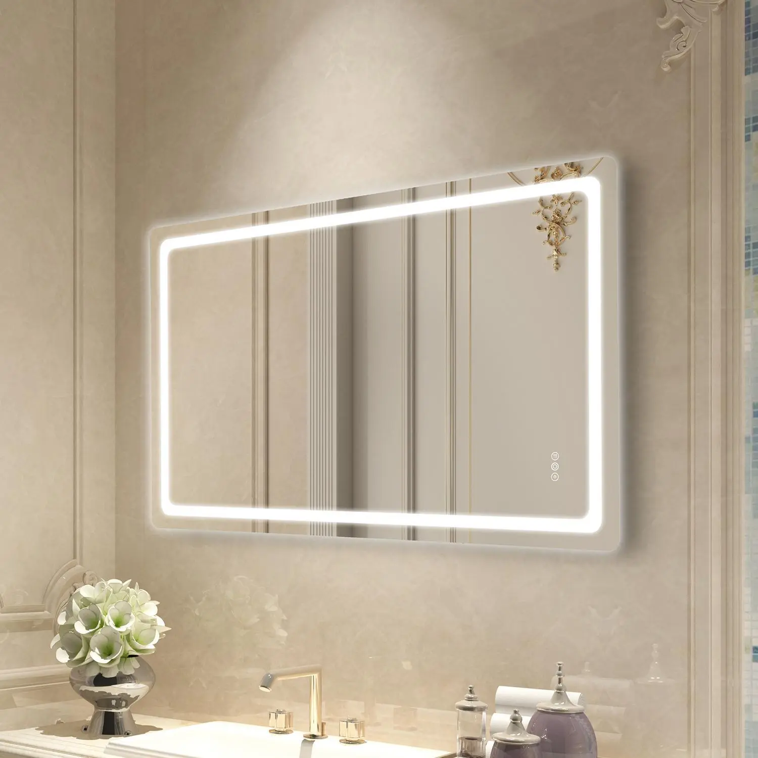 【SummerFinds】VEVOR LED Bathroom Mirror,  , 36" x 72" LED Bathroom Vanity Mirror with Frontlit and Backlit, Anti-Fog Memory Mirror with Lights, Stepless 3 Colors Temperature Dimmable Bathroom Mirror, Wall Mounted