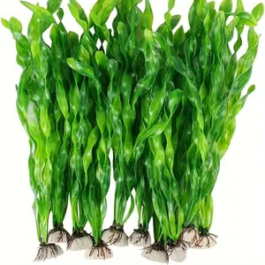 10pcs Fish Tank Landscaping Simulation Water Grass Fish Tank Decoration Lazy Water Grass Kelp Small Water Grass Aquatic Plants