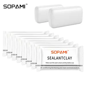 SOPAMI 20-Pack Sticky Sealant Putty – Quick Dry Adhesive Mud for Sealing Air Conditioner Holes, Keeps Bugs Out & Blocks Wind