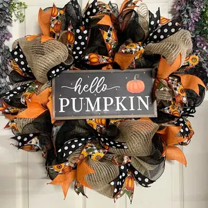 Hello Pumpkin Wreath