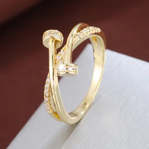 Women's Ring Design with Artificial Zirconia, Cubic Zirconia Rings, Synthetic Zircon Rings, Casual Gift Jewelry, Copper Material, All-Season Wear, Stylish Accessory, Beautiful Rings, Geometric Rings