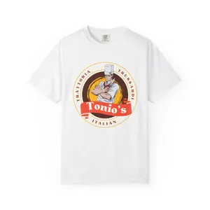 Jojo's Bizarre Adventure | Tonio's Trattoria Chef Logo T-Shirt | Italian Restaurant Vintage Badge
