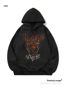 American Football Team Graphic Hoodie, Casual Sportswear for Daily Home or Outwear, Fitted Design for Fall & Winter