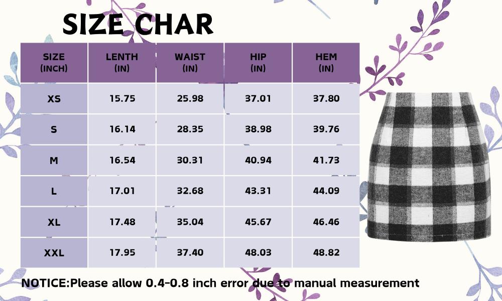 Angerella Womens Casual High Waist Plaid Skirt Fall Winter Bodycon Pencil Mini Skirts Angerella Womens Casual High Waist Plaid Skirt Fall Winter Bodycon Pencil Mini Skirts