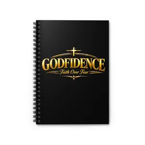 GODFIDENCE Spiral Notebook Faith Over Fear Christian Journal Inspirational Notebook Ruled Line Gift