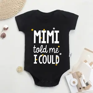 "MIMI Told Me I Could" Baby Bodysuit | Star Graphic Infant Romper | Soft Cotton Grandparent-Themed Newborn Outfit for Baby Boys & Girls