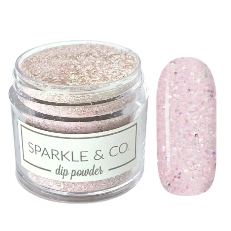 Sparkle & Co dp. 130 Angel Wings and Sparkly Things 1 ounce Dip Powder For Nails - 1 Jar Lasts 20-25 Manis