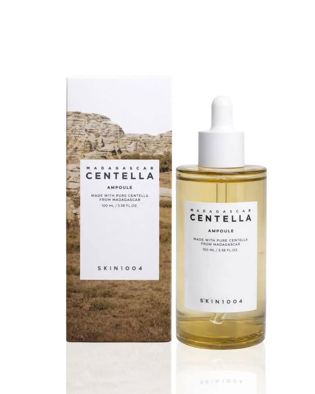 Skin 1004] Madagascar Centella Asiatica Ampoule Serum - Korean Cosmetics -Soothing Facial Serum (100ml) Hydrating Skincare