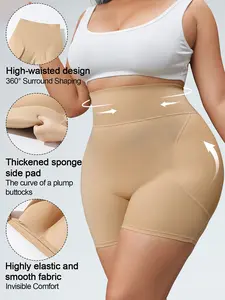 Women's Shapewear Pants, Waist Lift, Tummy Control, Butt Enhancement, Seamless Pads, Fake Butt Design, Comfortable, Smooth, Fabric, & Skin Tone, S-Xxl