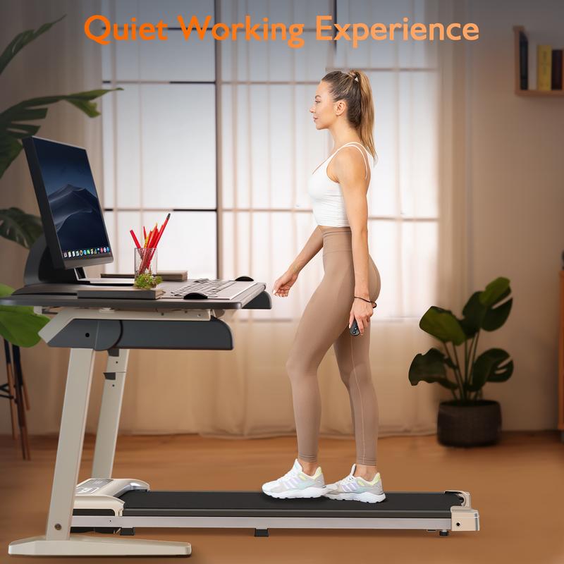 YAGUD Walking Pad with Remote Control, LED Display,  2 in 1 Under Desk Treadmill for Small Spaces,Portable for Home/Office