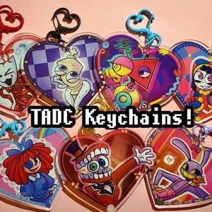 The Amazing Digital Circus Heart keychains| TADC Acrylic Bag Phone Charm