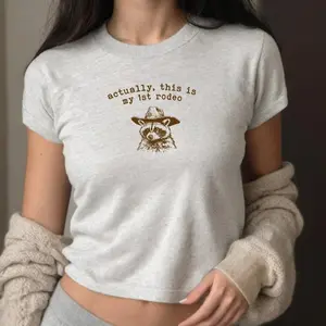 Y2K NYC Baby Tee Scrapbook T-Shirt - Women's Vintage Slim Fit Graphic Cotton Streetwear Top - Customized Underwear Comfort Basic Gamis Minimalist Printed Summer Lady Clothe Womenswear