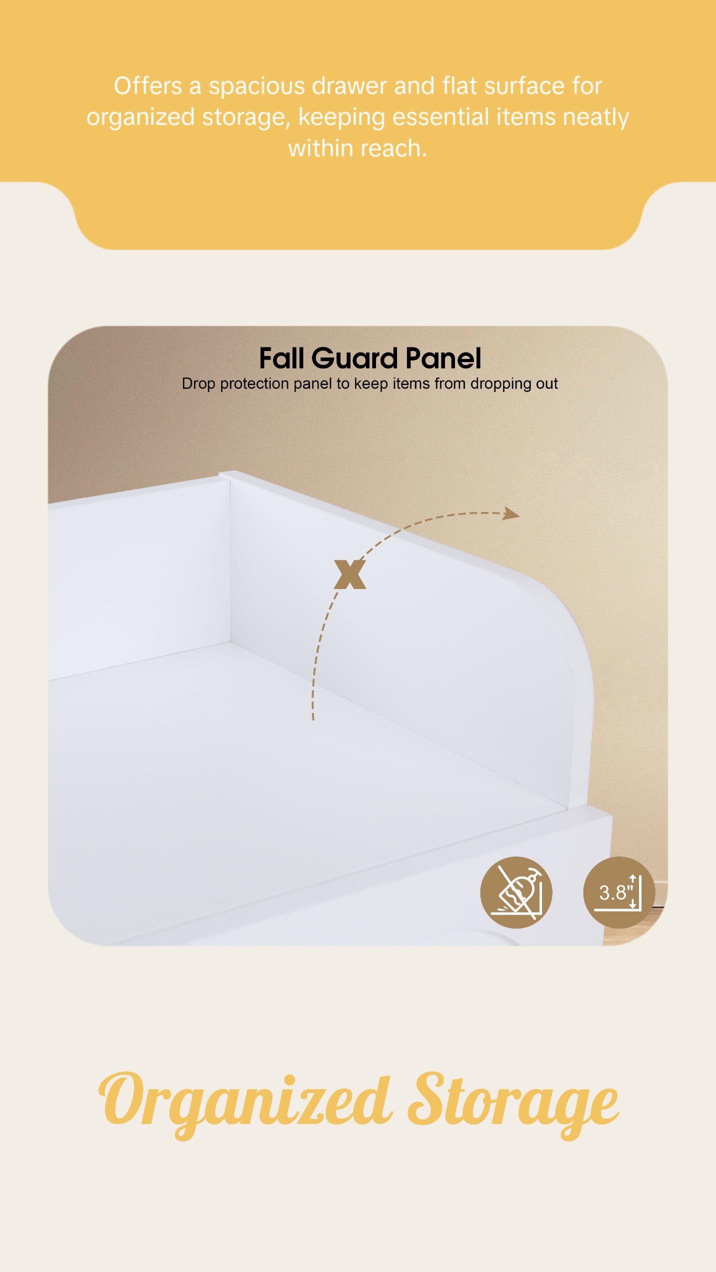 BarberPub Salon Rolling Trolley Cart with Oval Window, Barber Styling Cart with White Paint Finish 2498