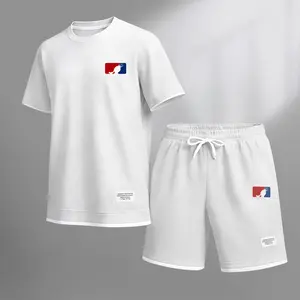 Men's Classic Logo Drawstring Shorts Set is an ideal choice for the spring and summer seasons. This casual summer ensemble features a short-sleeve shirt and a pair of shorts, making it suitable for both everyday wear and athletic activities.